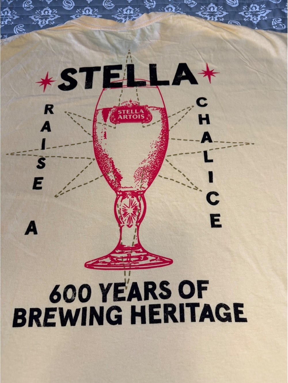 Stella Artois Raise A Chalice 600 Years of Brewing Heritage Graphic T-Shirt